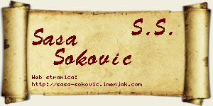 Saša Soković vizit kartica